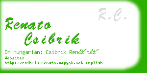 renato csibrik business card